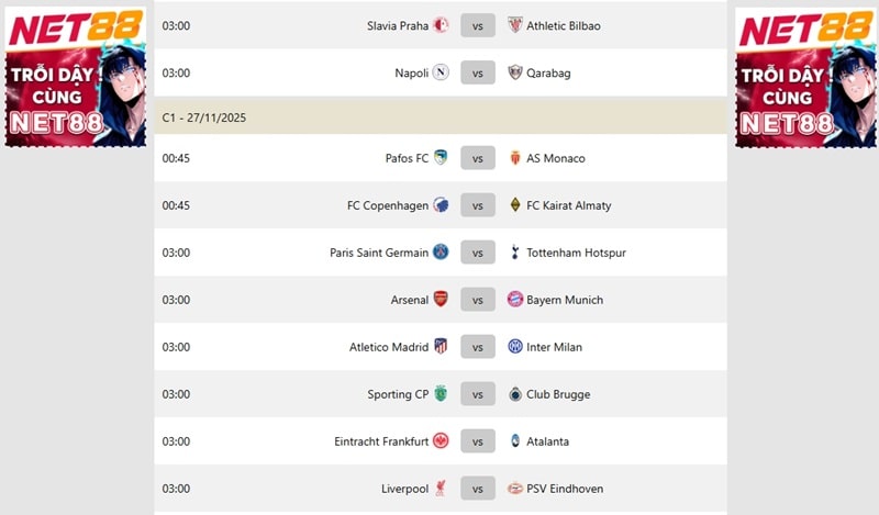 Lịch trực tiếp bóng đá trên trang web đảm bảo tính chính xác cao